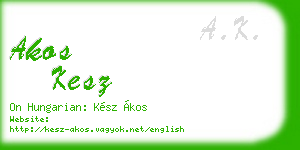 akos kesz business card