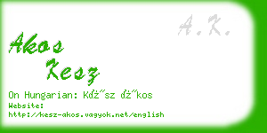 akos kesz business card